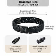 Triple-Row Hematite Titanium Bracelet