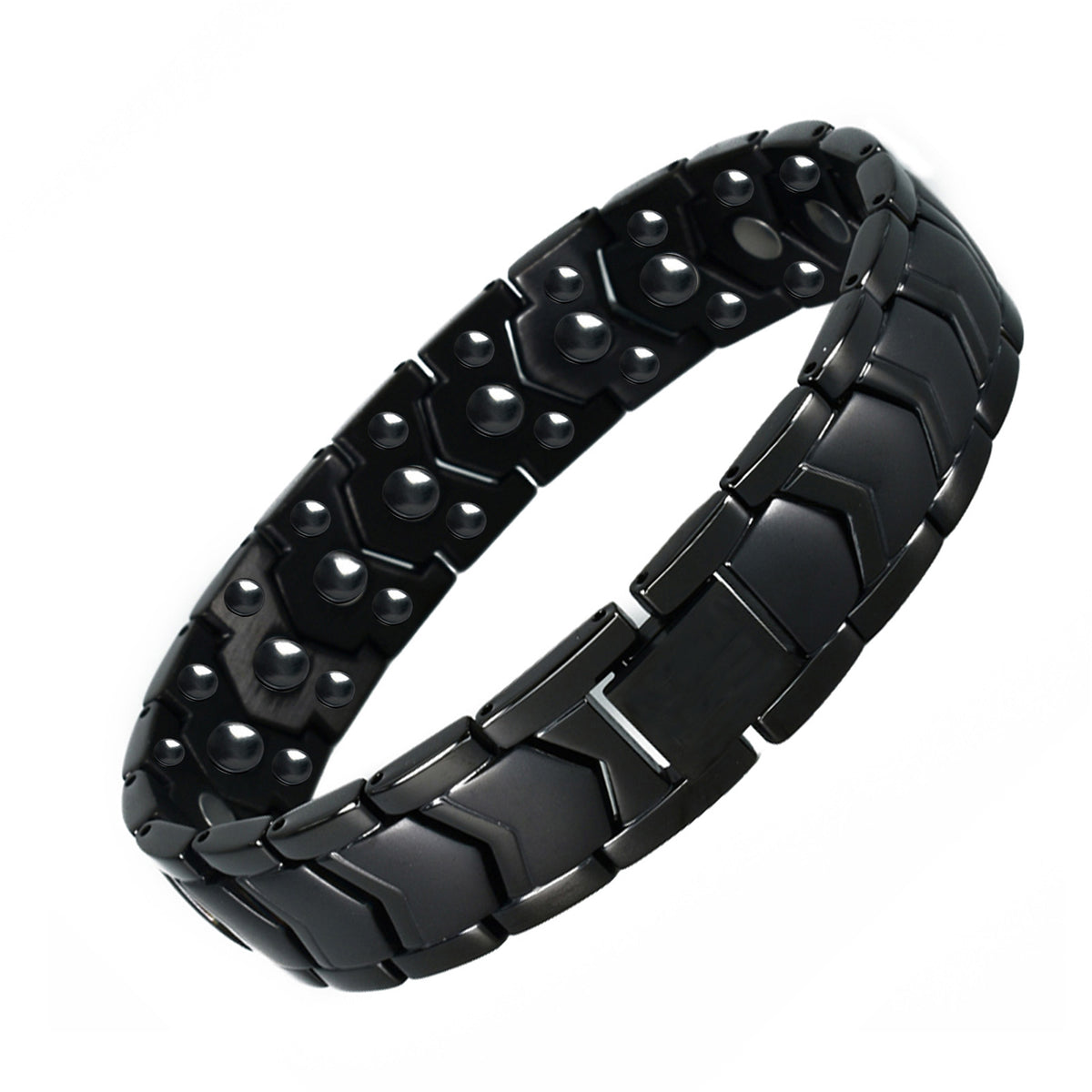 Triple-Row Hematite Titanium Bracelet