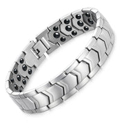 Triple-Row Hematite Titanium Bracelet