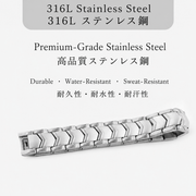 Triple-Row Hematite Titanium Bracelet